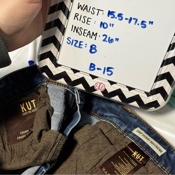 KUT FROM THE KLOTH Women’s Crop Skinny Boyfriend Jeans Size 8 Denim Stretch - Picture 9 of 11